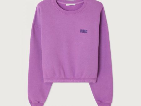 Women Purple Cotton Sweatshirt Cheap