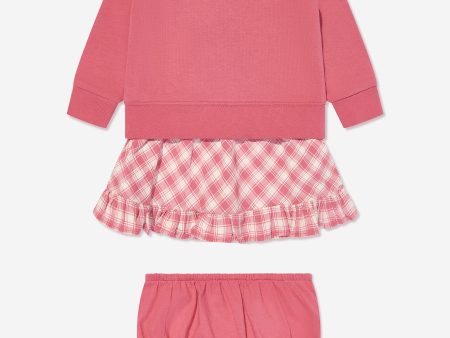 Ralph Lauren Baby Girls Sweater Dress in Pink For Sale