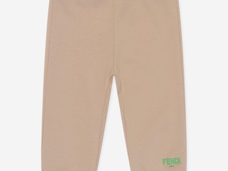 Baby Logo Joggers in Beige Supply