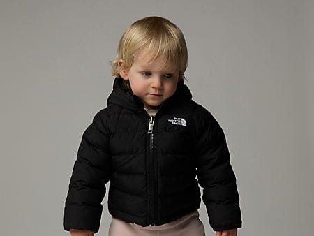 The North Face Baby Reversible Perrito Hooded Jacket in Black on Sale