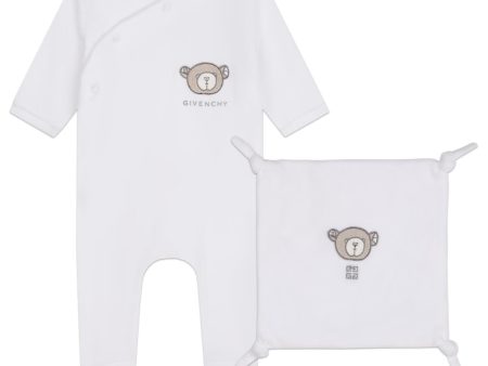 Baby Boys & Girls White Cotton Babysuit Set Discount