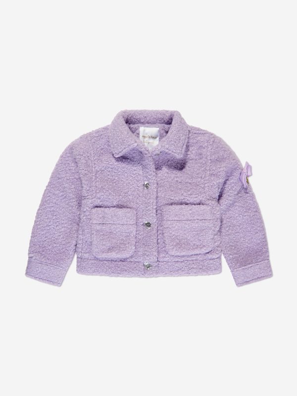 Angels Face Girls Whistler Fleece Jacket in Purple Discount