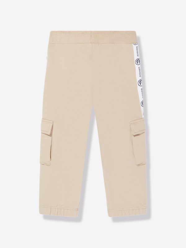 Aigner Baby Boys Cargo Joggers in Beige Supply