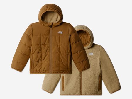 Kids Reversible Shasta Hooded Jacket in Brown Cheap