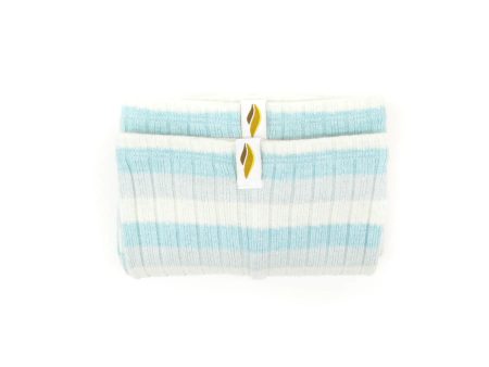 Adult Light Blue Stripes Ballet Warm Up Socks For Sale