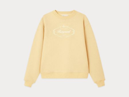 Women Yellow Logo Cotton Sweatshirt Online Sale