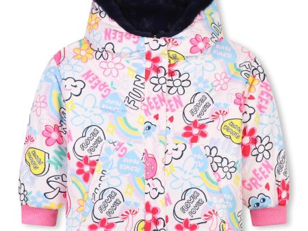 Girls Rose Printed Padded Jacket Sale