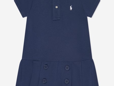 Ralph Lauren Girls Polo Dress in Navy Sale