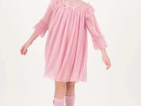 Angels Face Girls Chrissie Tulle Butterfly Dress in Pink For Discount