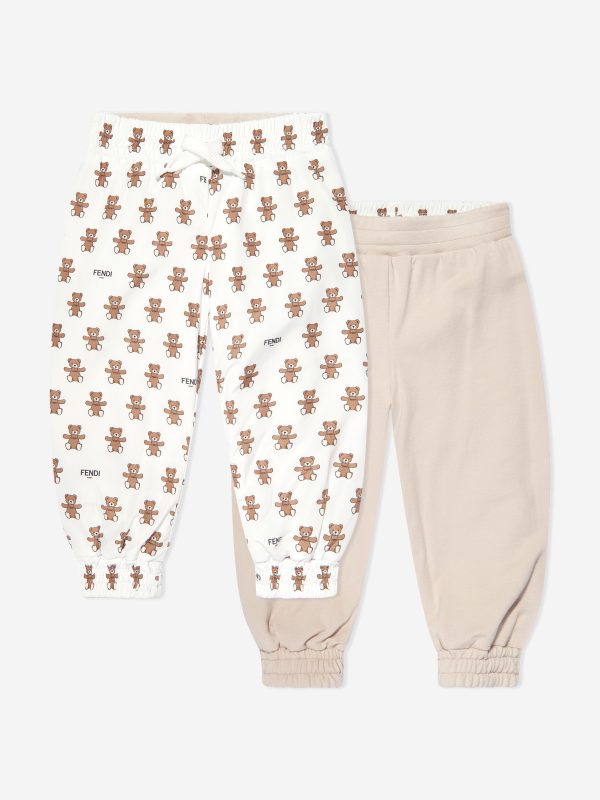 Baby Bear Logo Reversible Joggers in Ivory Sale