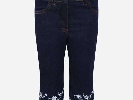 Baby Girls Denim Embroidered Jeans Online now