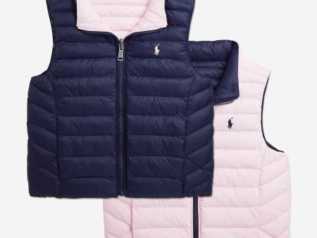 Ralph Lauren Boys Reversible Gilet in Navy Online Hot Sale