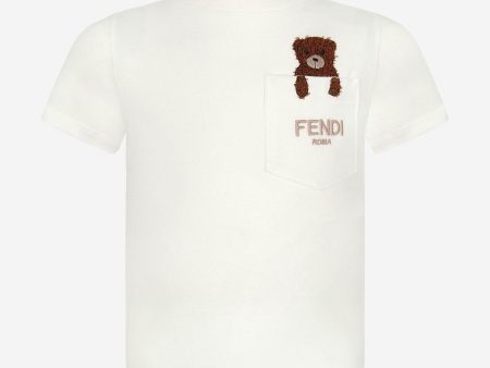 Baby Bear Pocket T-Shirt in White Online Sale