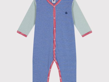 Baby Boys & Girls Blue Stripes Cotton Babysuit Sale