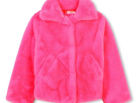 Girls Rose Fur Coat on Sale