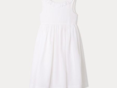 Girls White Linen Dress Online now