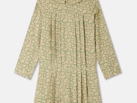 Girls Beige Floral Dress For Cheap