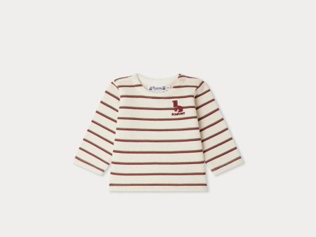 Baby Boys & Girls White Stripes Cotton T-Shirt Supply