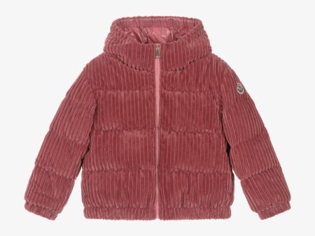 Girls Pink Corduroy  ARLINE  Padded Down Jacket Cheap