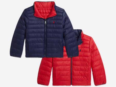 Ralph Lauren Boys Newport Reversible Puffer Jacket in Navy Online Hot Sale